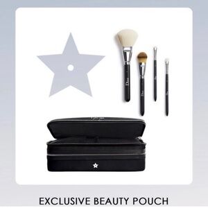 🌷NIB Christian Dior backstage brush set with travel pouch